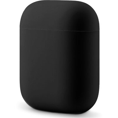 Szilikon tok (matt, töltő csatlakozás) FEKETE Apple AirPods / AirPods 2