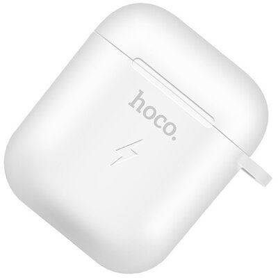 HOCO CW22 töltőtok (vezeték nélküli töltés, QI Wireless, 5V/500mAh) FEHÉR Apple AirPods