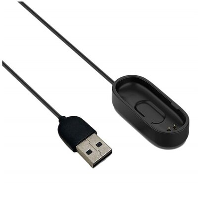 Töltőkábel (USB, mágneses, 20 cm) FEKETE Xiaomi Mi Band 4