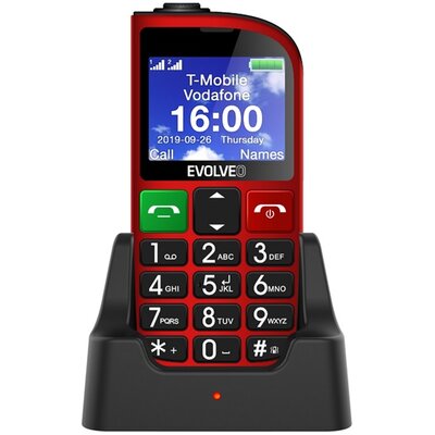 MOBILTELEFON készülék EVOLVEO EP-800 EasyPhone FM (Red) 2SIM / DUAL SIM két kártya