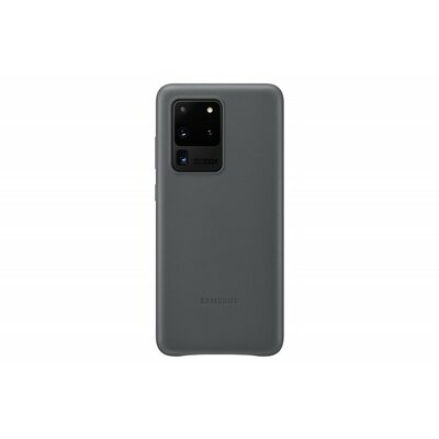 Samsung Galaxy S20 Ultra bőr gyári hátlapvédő telefontok, Szürke