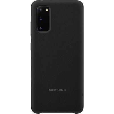 SAMSUNG EF-PG980TB gyári szilikon hátlapvédő telefontok fekete [Samsung Galaxy S20 5G (SM-G981U), Samsung Galaxy S20 (SM-G980F)]