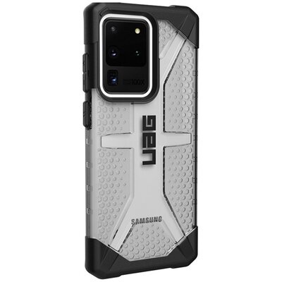 UAG Plasma defender prémium műanyag hátlapvédő telefontok (légpárnás sarkok, gumi bevonat) - Samsung Galaxy S20 Ultra (SM-G988F), átlátszó