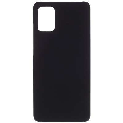 Műanyag hátlapvédő telefontok (gumírozott) Fekete [Samsung Galaxy A51 (SM-A515F)]