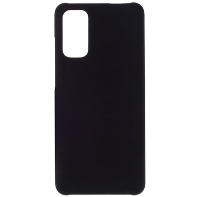 Műanyag hátlapvédő telefontok (gumírozott) Fekete [Samsung Galaxy A41 (SM-A415F)]
