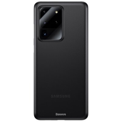 BASEUS WING műanyag hátlapvédő telefontok (0.4mm, polipropilén, ultravékony) Fekete [Samsung Galaxy S20 Ultra (SM-G988F), Samsung Galaxy S20 Ultra 5G (SM-G988B)]