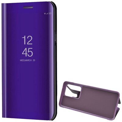 Telefontok álló (aktív flip, oldalra nyíló, asztali tartó funkció, tükrös felület, Mirror View Case) Lila [Samsung Galaxy S20 Ultra (SM-G988F), Samsung Galaxy S20 Ultra 5G (SM-G988B)]