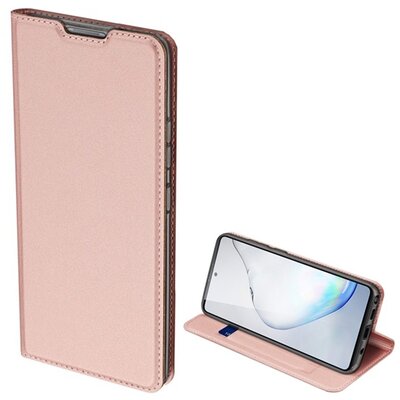 DUX DUCIS SKIN PRO telefontok álló, bőr hatású (flip, oldalra nyíló, bankkártya tartó, asztali tartó funkció) RoseGold [Samsung Galaxy Note 10 Lite (SM-N770F)]