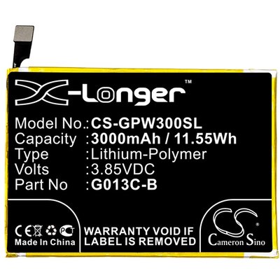 CAMERON SINO CS-GPW300SL utángyártott akkumulátor 3000 mAh LI-Polymer (823-00086-01 kompatibilis) [Google Pixel 3 XL]