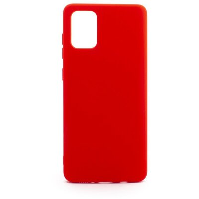 Prémium szilikon hátlapvédő telefontok, Samsung Galaxy S20 Ultra, Piros