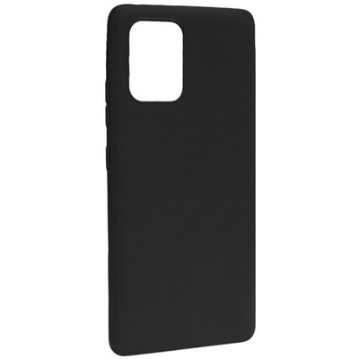 Szilikon hátlapvédő telefontok (matt) Fekete [Samsung Galaxy S10 Lite (SM-G770F)]