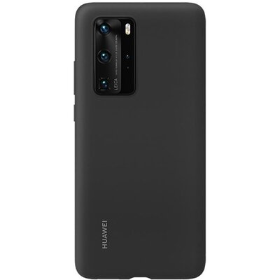 HUAWEI 51993797 gyári szilikon hátlapvédő telefontok Fekete [Huawei P40 Pro 5G]