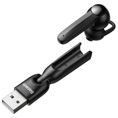 BASEUS A05_B ENCOK bluetooth fülhallgató, headset MONO (mikrofon, multipoint + USB töltőállomás), fekete