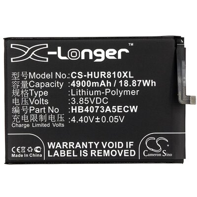 CAMERON SINO CS-HUR810XL Utángyártott akkumulátor 4900 mAh LI-Polymer (HB4073A5ECW kompatibilis) - Honor 8X Max