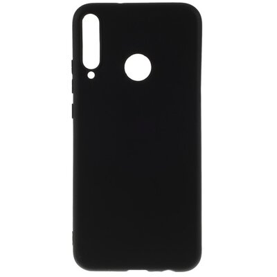 Szilikon hátlapvédő telefontok (matt) Fekete [Huawei P40 Lite E / Y7p]