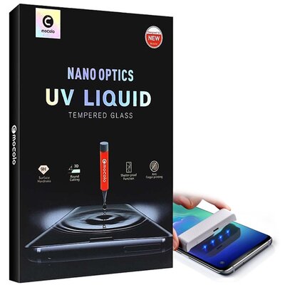 MOCOLO UV LIQUID kijelzővédő üvegfólia (3D full cover, íves, karcálló, 0.3mm, 9H + UV lámpa) ÁTLÁTSZÓ [Huawei P40 Pro 5G, Huawei P40 Pro+ 5G]