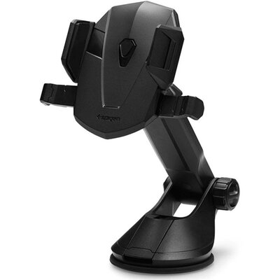 SPIGEN Kuel Signature TS35 autós telefontartó (tapadókorongos, 360°-ban forgatható, teleszkópos, mágneses) FEKETE