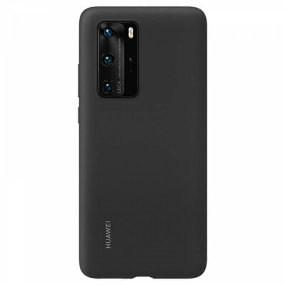 Huawei P40 Pro gyári szilikon hátlapvédő telefontok, Fekete