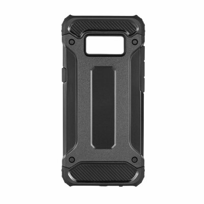 FORCELL ARMOR szilikon + műanyag hibrid hátlapvédő telefontok - Samsung Galaxy S20+ Plus / S11, Fekete