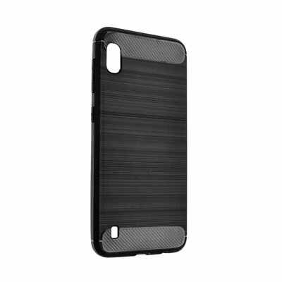 Forcell Carbon szilikon hátlapvédő telefontok, karbon mintás - Samsung Galaxy A20S, Fekete