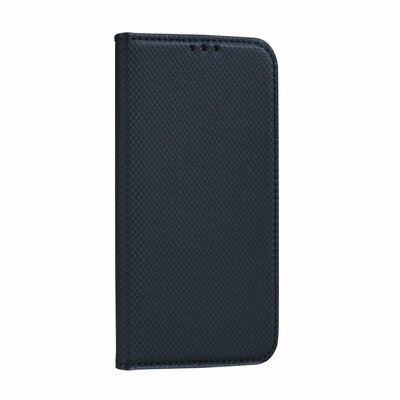 Smart flip Telefontok, mágneses flip zár, oldalra nyíló, bőr hatású - Samsung Galaxy A41, Fekete