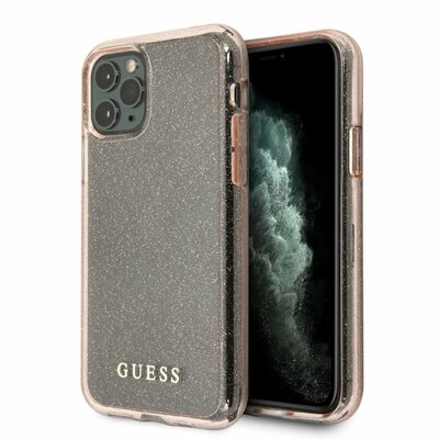 Eredeti Guess szilikon hátlapvédő telefontok GUHCN58PCGLPI iPhone 11 Pro, Rózsaszín