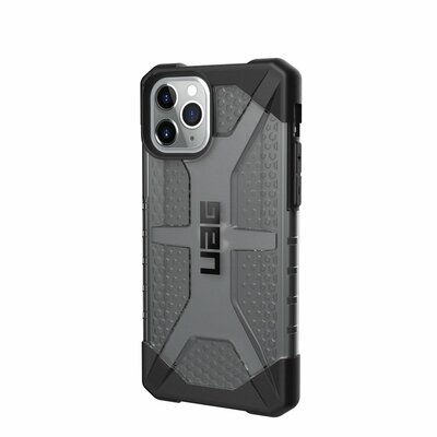 UAG Plasma defender prémium műanyag hátlapvédő telefontok (légpárnás sarkok, gumi bevonat) - iPhone 11 PRO Max, Fekete-átlátszó