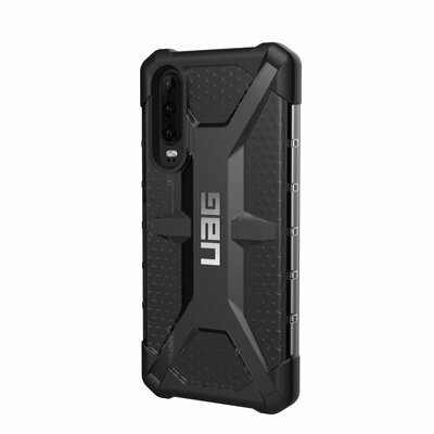 UAG Plasma defender prémium műanyag hátlapvédő telefontok (légpárnás sarkok, gumi bevonat) - Huawei P30, Fekete