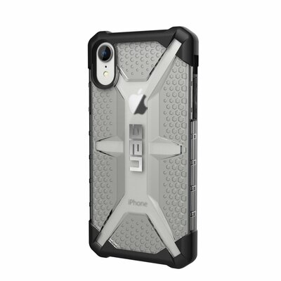 UAG Plasma defender prémium műanyag hátlapvédő telefontok (légpárnás sarkok, gumi bevonat) - iPhone XR, átlátszó