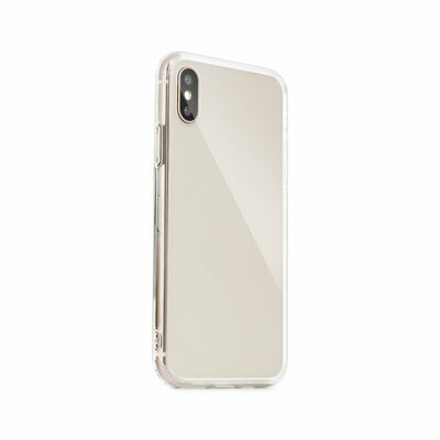 Forcell Glass szilikon hátlapvédő telefontok, elegáns átlátszó üvegfelülettel - iPhone 11 2019 ( 6,1" ), átlátszó