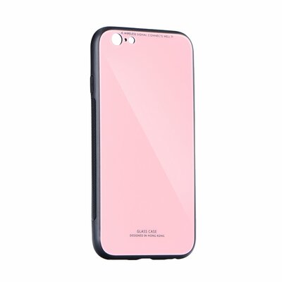 Forcell Glass szilikon hátlapvédő telefontok, elegáns átlátszó üvegfelülettel - iPhone 11 PRO MAX 2019 ( 6,5" ), Rózsaszín
