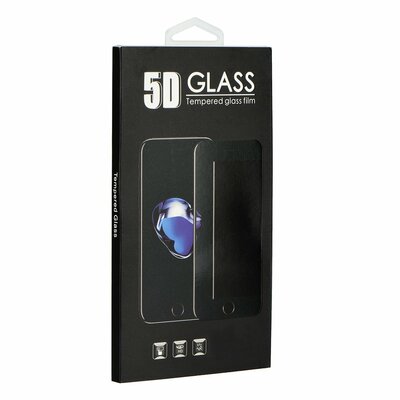 5D Full Glue ultravékony, kerekített éleket is lefedő kijelzővédő üvegfólia - Samsung Galaxy A20e, fekete