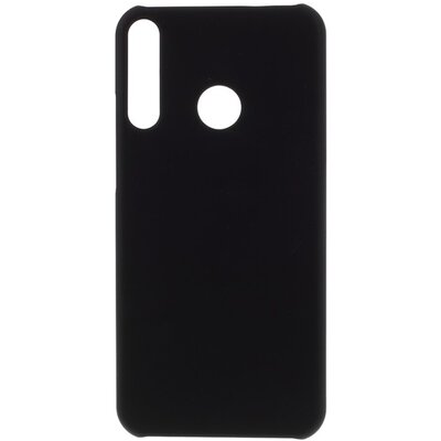 Műanyag hátlapvédő telefontok (gumírozott) Fekete [Huawei P40 Lite E / Y7p]