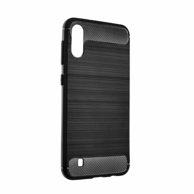 Forcell Carbon szilikon hátlapvédő telefontok, karbon mintás - Samsung Galaxy M31, Fekete