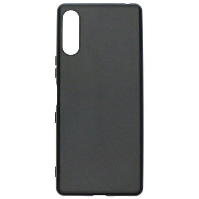 Szilikon hátlapvédő telefontok (matt) Fekete [Sony Xperia L4 (XQ-AD5)]