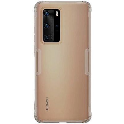 Nillkin Nature szilikon hátlapvédő telefontok (közepesen ütésálló, légpárnás sarok, 0.6 mm, ultravékony) SZÜRKE [Huawei P40 Pro 5G, Huawei P40 Pro+ 5G]