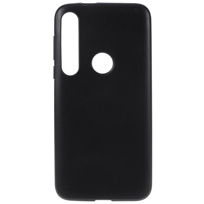 Szilikon hátlapvédő telefontok (matt), Fekete [Motorola Moto G8+ Plus (XT2019)]
