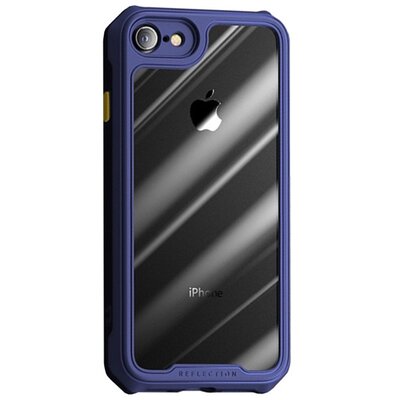 Műanyag hátlapvédő telefontok (szilikon hátlap, ultravékony, közepesen ütésálló, légpárnás sarok), Sötétkék [Apple iPhone 7 4.7, Apple iPhone 8 4.7, Apple iPhone SE (2020)]