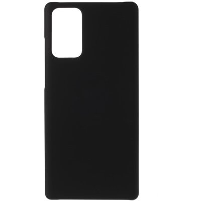 Műanyag hátlapvédő telefontok (gumírozott), Fekete [Samsung Galaxy Note 20 (SM-N980F), Samsung Galaxy Note 20 5G (SM-N981F)]