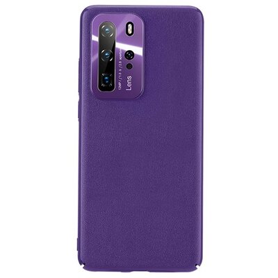 JOYROOM JR-BP708_P JOYROOM STAR LORD műanyag hátlapvédő telefontok (ultravékony, fém kameravédő keret, bőr hatású bevonat) LILA [Huawei P40 Pro 5G, Huawei P40 Pro+ 5G]