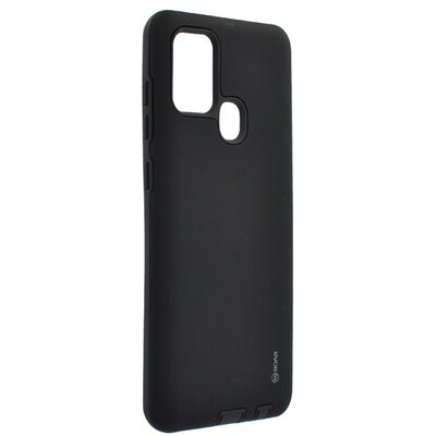 ROAR RICO ARMOR szilikon hátlapvédő telefontok (közepesen ütésálló, műanyag hátlap, matt), Fekete [Samsung Galaxy A21s (SM-A217F)]