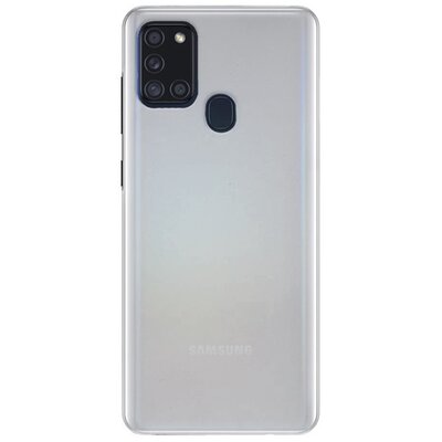 Műanyag hátlapvédő telefontok (gumírozott) ÁTLÁTSZÓ [Samsung Galaxy A21s (SM-A217F)]