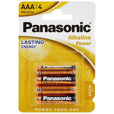 PANASONIC LR03APB-4BP elem (Alkaline Power AAA, mikro, 1.5V, alkáli/tartós elem) 4db / csomag