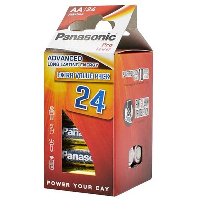 PANASONIC LR6PPG-24PD / LR6PPG-24CD / LR6XEG/24CD elem (Pro Power AA, ceruza, 1.5V, szupertartós alkáli elem) 24db /csomag