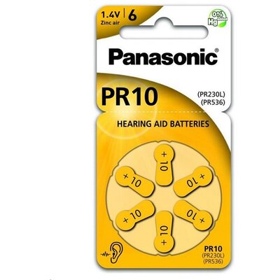 PANASONIC PR230-6LB elem (PR10L/6LB, 1.4V, cink-levegő) 6 db / csomag