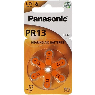 PANASONIC PR13-6LB elem (PR13L/6LB, 1.4V, cink-levegő) 6 db / csomag