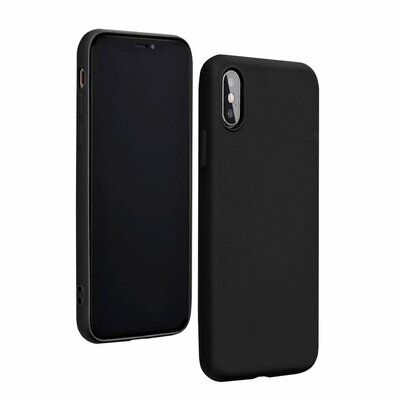 Forcell Silicone Lite matt felületű szilikon hátlapvédő telefontok - Samsung Galaxy A21S, fekete