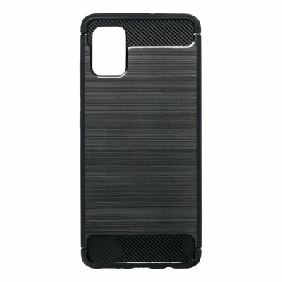 Forcell Carbon szilikon hátlapvédő telefontok, karbon mintás - Samsung Galaxy A71 5G, fekete