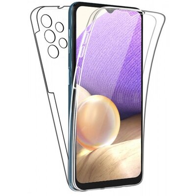 360 full cover szilikon elő- és hátlapvédő telefontok, átlátszó - Samsung Galaxy M21