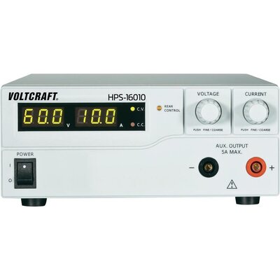 Labortápegység kapcsolóüzemű 1-60V/DC / 0-10A 600W Voltcraft HPS-16010